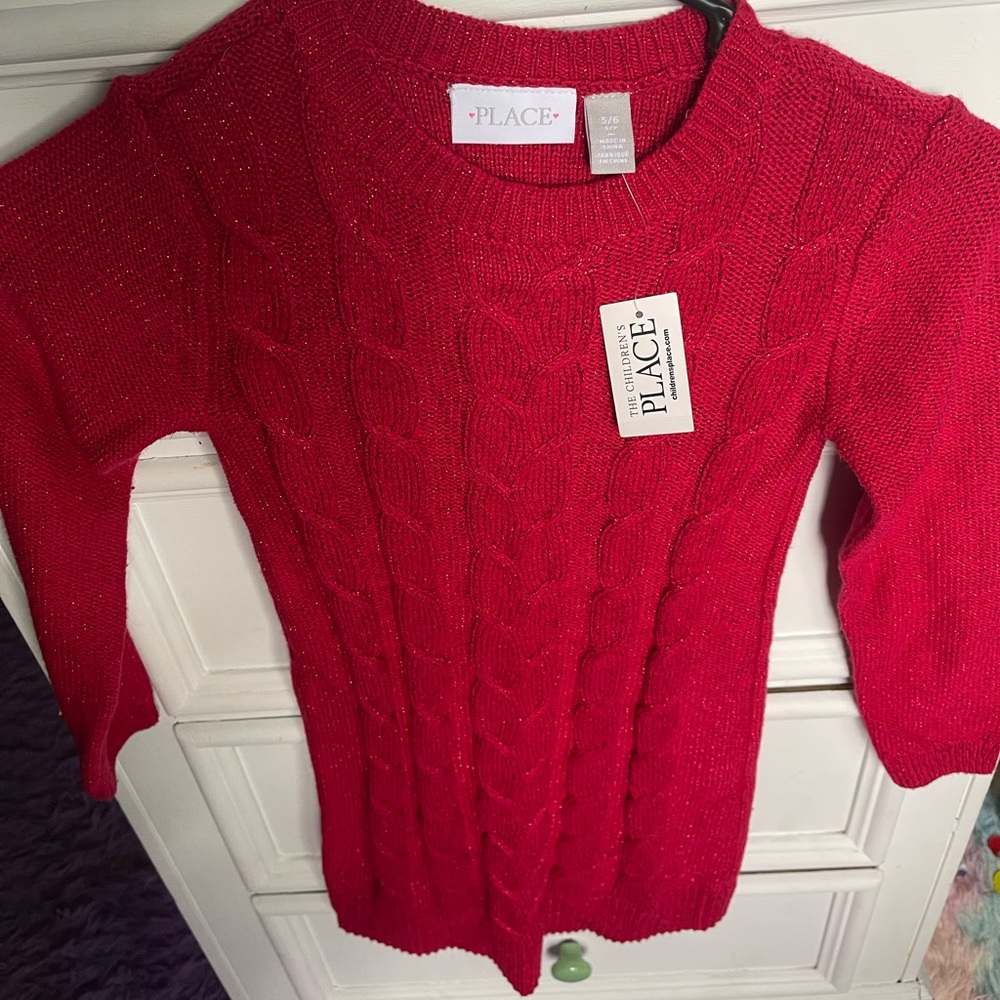 Girls… Red.. sparkle dress… NWT… Size 5/6 from Children Place